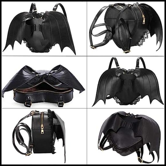 Gothic Lace Bat Wing Backpack Daypack Punk Lolita Style Adjustable Strap main image 4